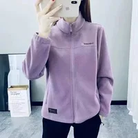 Plus Size Autumn Winter Polar Fleece Warm Coat Women Sweatshirt Outdoor Sports Casual Zipper Cardigan Jacket Top Slim Teenagers - Image 3