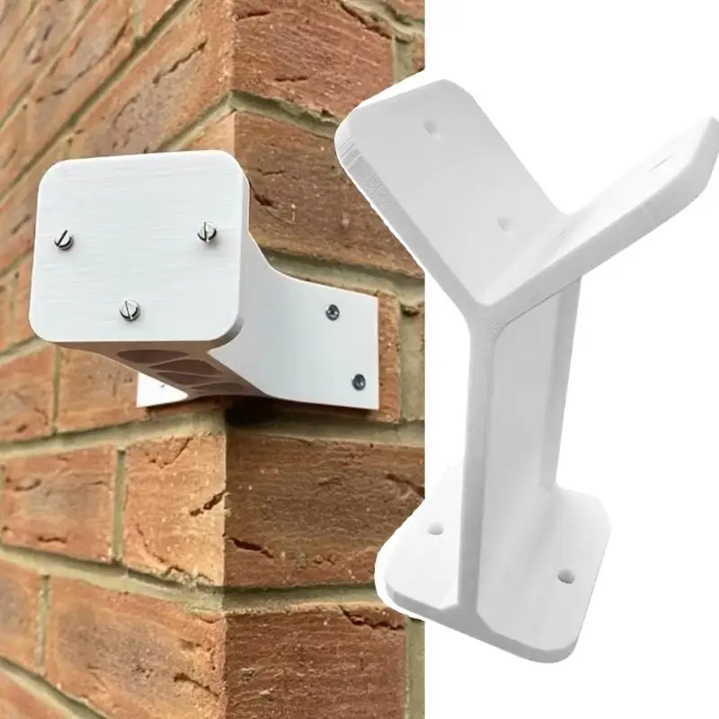 31BA Indoor Camera Corner Mount for Wall Installation, Security Camera Mount with ABS Form, Support Arm and Plate Layout for