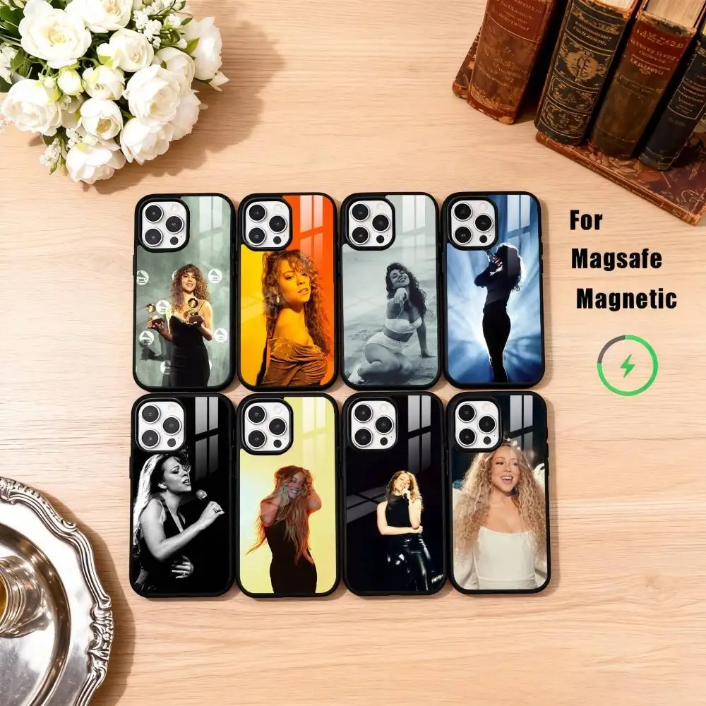 

M-Mariah C-Carey Singer Phone Case For iPhone17,16,15,14,13,12,11 Plus,Pro Max Magnetic For Magsafe Wireless Charging