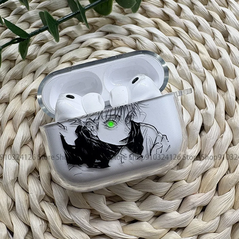 새로운 애니메이션 Jujutsu Kaisen GojoSatoru 이어폰 케이스 AirPods 4 3 1 2 Gen 이어폰 보호 케이스 AirPods Pro3, Pro 커버