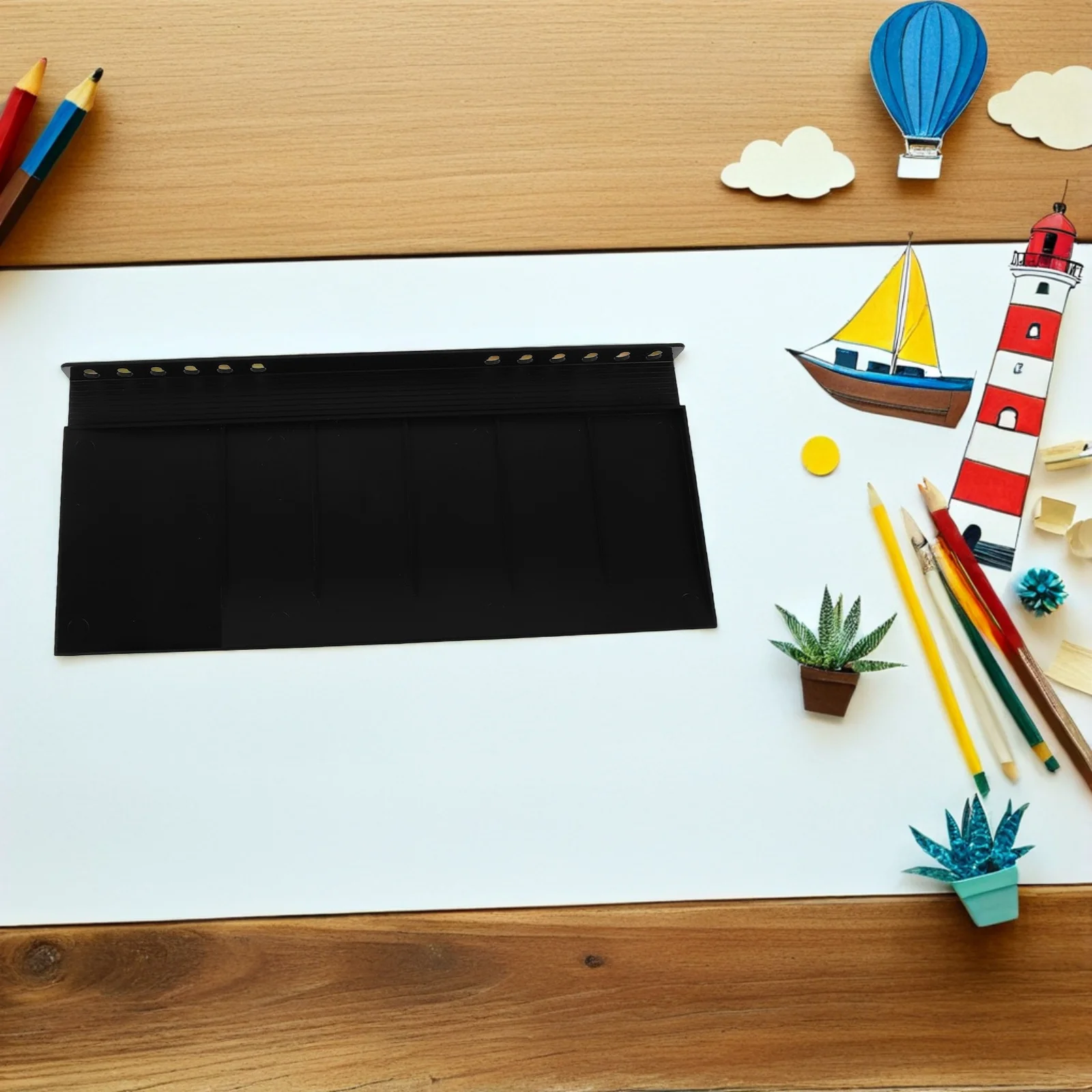 

1 set 1 Set Easel Tray: Lightweight Plastic Painting Tray For Artists Stable Outdoor Sketching Plate With Storage Compartments,