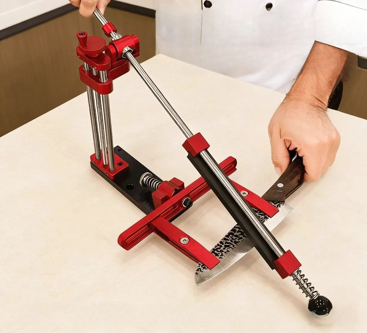 Aluminum Alloy Fixed Angle Knife Sharpener Adjustable Flip Sharpening System Kitchen Honing Tool With Diamond Sharpening Stones