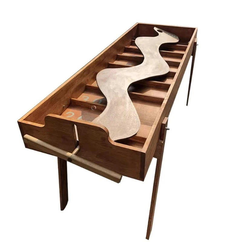 Wooden 3D Educational Children's Toy Interactive Classic Balance Goal Rolling Pinball Board Game