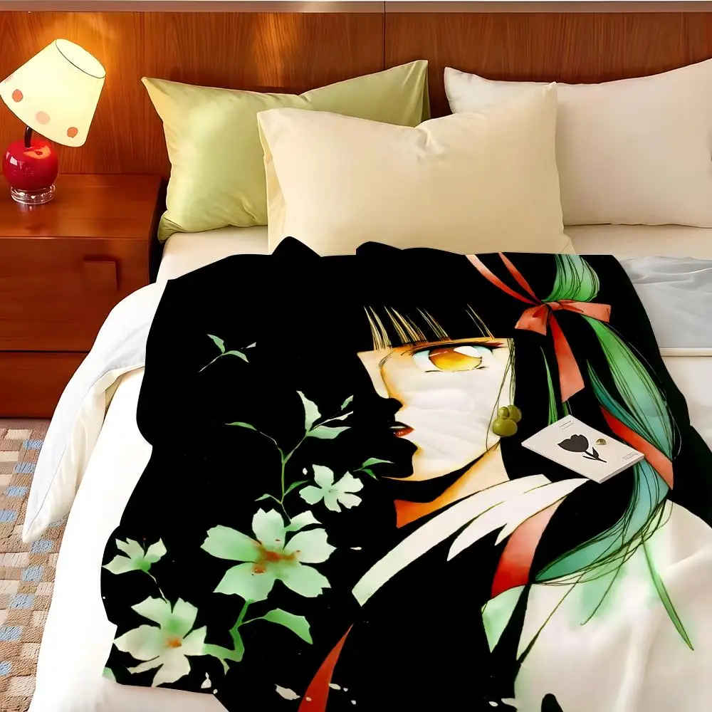 Anime V-Vampire P-Princess M-Miyu Throw Flannel Throw Blanket, Lightweight Cozy, Durable Washable cute Cool