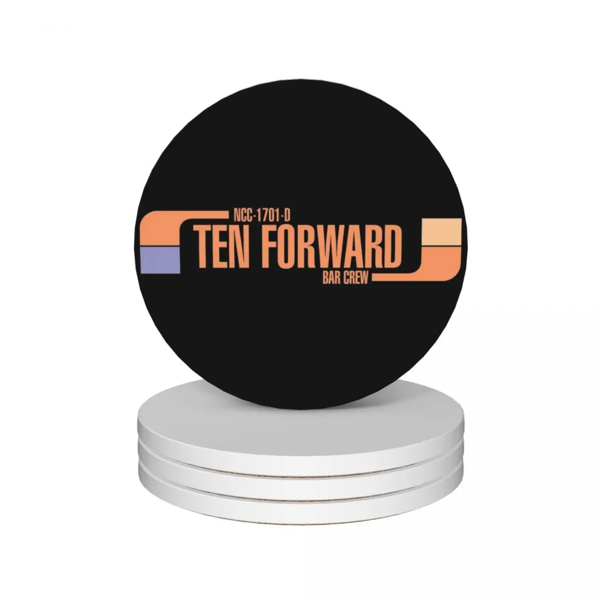 

Ten Forward Bar Crew NCC 1701-D Ceramic Coasters (Set of 4) custom cute set drinks for ceramics Coasters