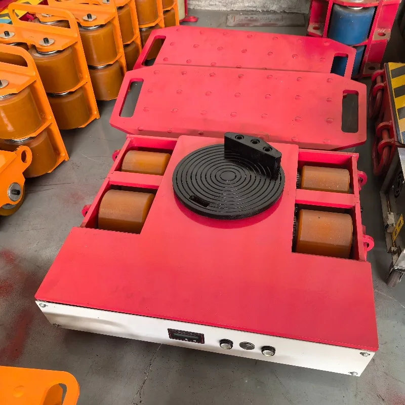 Remote Control Electric Transporter 360 Degree Battery Powered Load Moving Skates 35Ton Zero Turn Heavy Duty Industrial