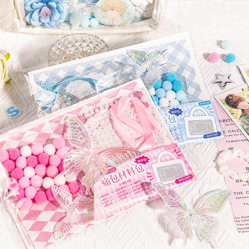 Kawaii Japanese Cartoon Fantasy Style Itabag Material Bag Tie Bag Material Package Comic Exhibition Accessories DIY  Material