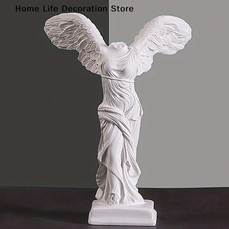 Greek Goddess Of Victory Character Statue Angel Wing Art Figurine Decoration Home Office Deskstop Decor Resin Sculpture Ornament
