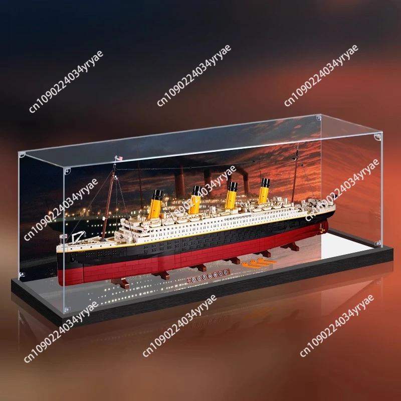 Geeignet für LEGO 10294 Titanic Modellfiguren, Acryl-Vitrine, transparente Staubschutzhülle für Bausteine