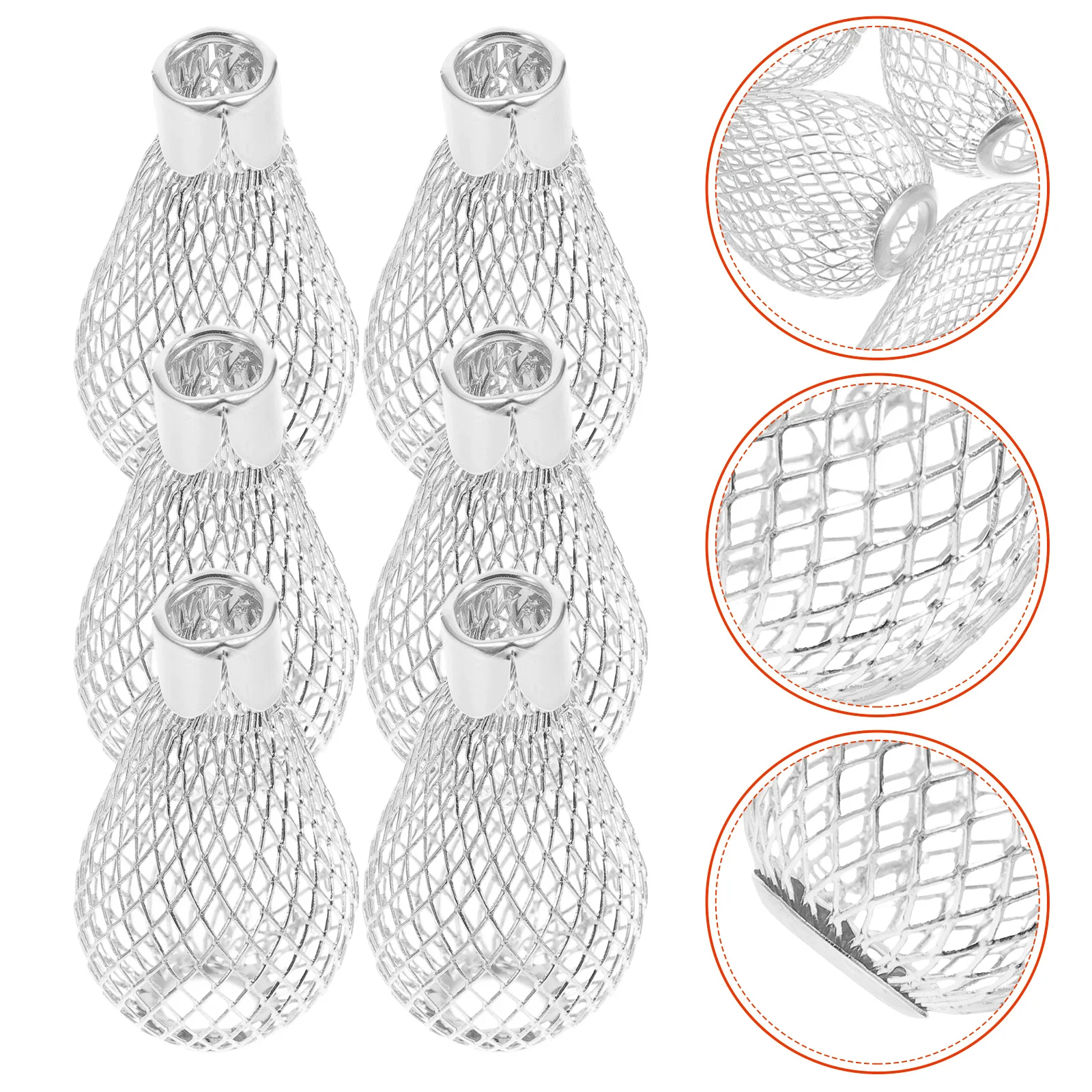 

20Pcs Lamp Shade Decor Farmhouse Metal Cage Pendant Light Shade Replacement DIY String Light Cover for Holiday