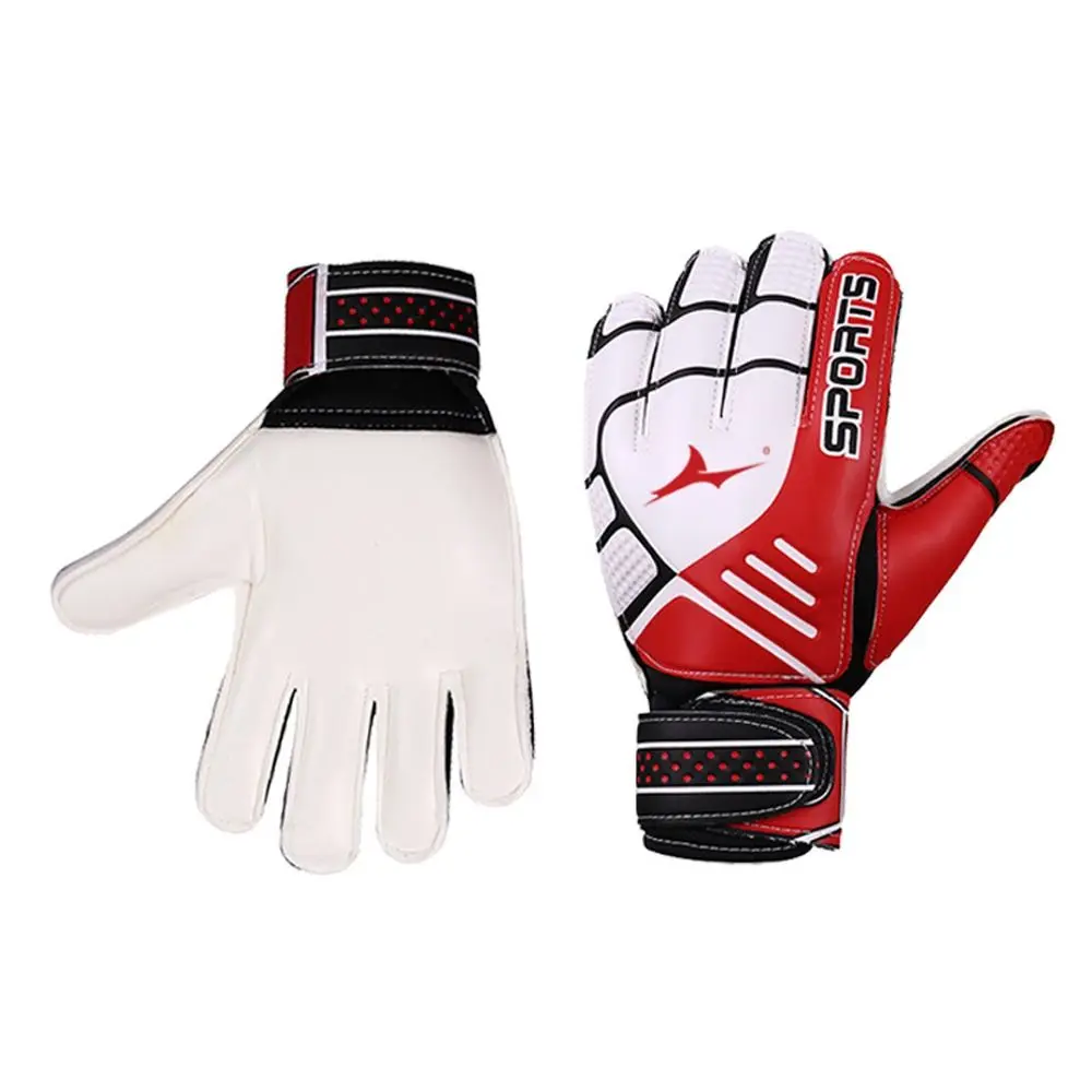 1 Pair Anti-Slip Kids Goalie Gloves Size 5-10 Finger Protection Goalkeeper Gloves Major Double Layer Wrist Play Football