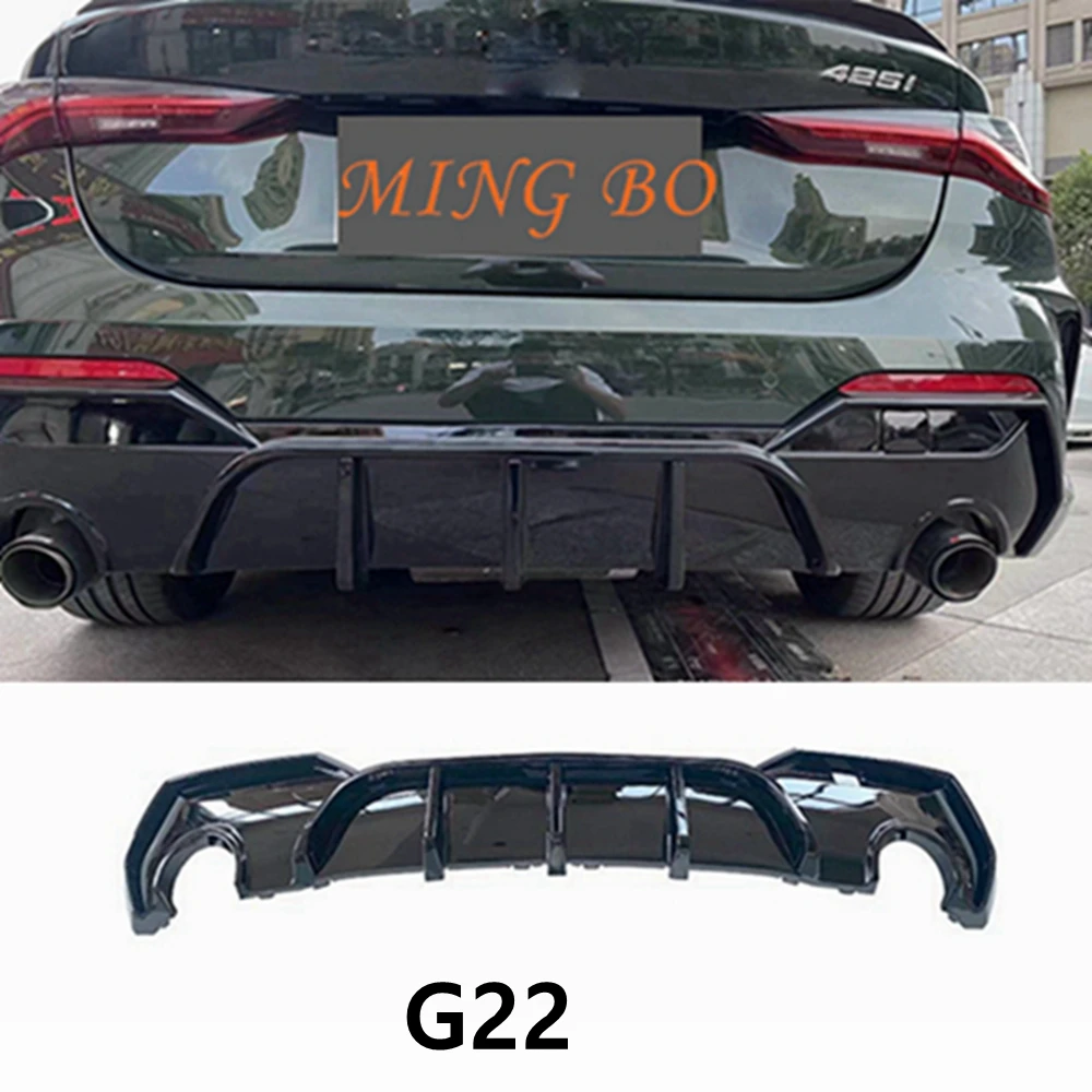 For BMW 4 Series  G22 G23 G26 420i 430i 435i M440i 2 Door M Performance Rear Bumper Back Diffuser LED Rear Lip Tail Lip Spo 2020