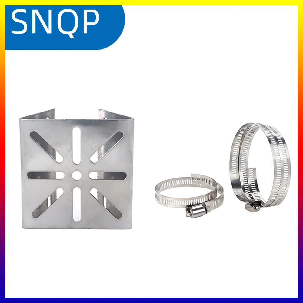 1 Set For Outdoor Pole Monitoring Bracket Univsesial Adapter Plate 100/200mm Long Hoop With Stainless Steel Camera Mount Panel