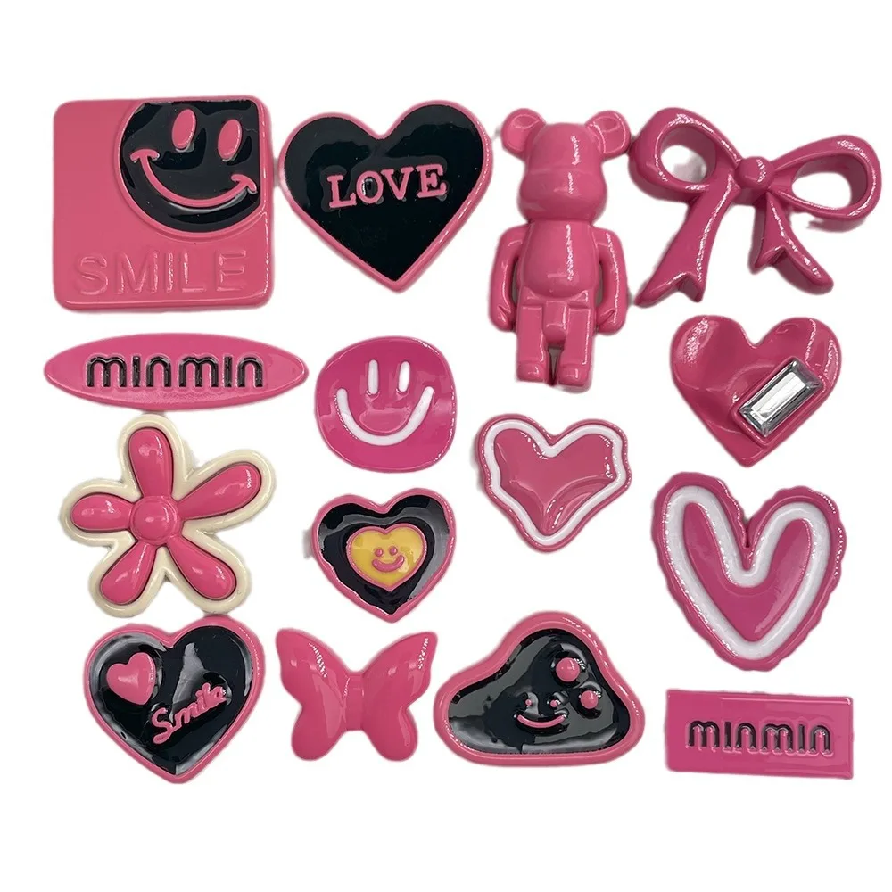 Pink acrylic Hipster Play accessories diy phone case cream glue handmade hairpin patch material