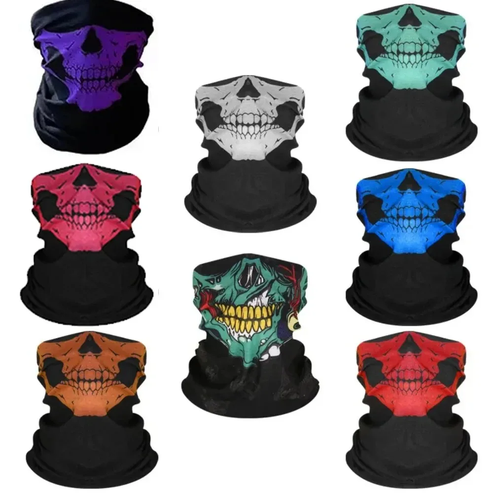 وشاح دراجة نصف قناع الوجه عقال باندانا هالوين متعة وشاح الصيد المشي لمسافات طويلة ركوب عقال الصيف ركوب الدراجات قناع غطاء الوجه