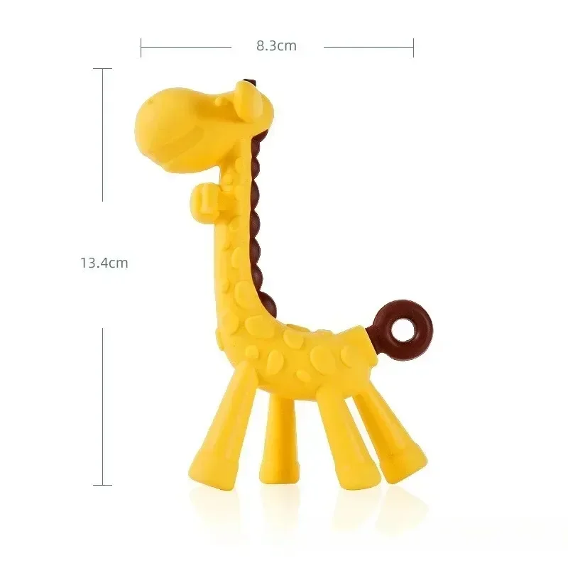 Cartoon Giraffe Baby Teethers Infant Teeth Grinding Toys Bite Bite Joy Newborn Silicone Food Teeth Grinding Rod Baby Accessories