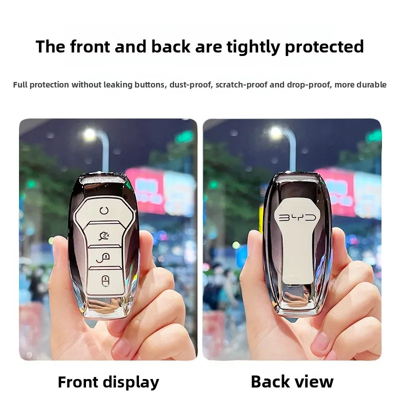 

BYD Key Protective Cover for Dolphin Song plus Qin DMI Tang pro Han EV Seal Seagull L Car Shell Buckle Compatible with Destroyer