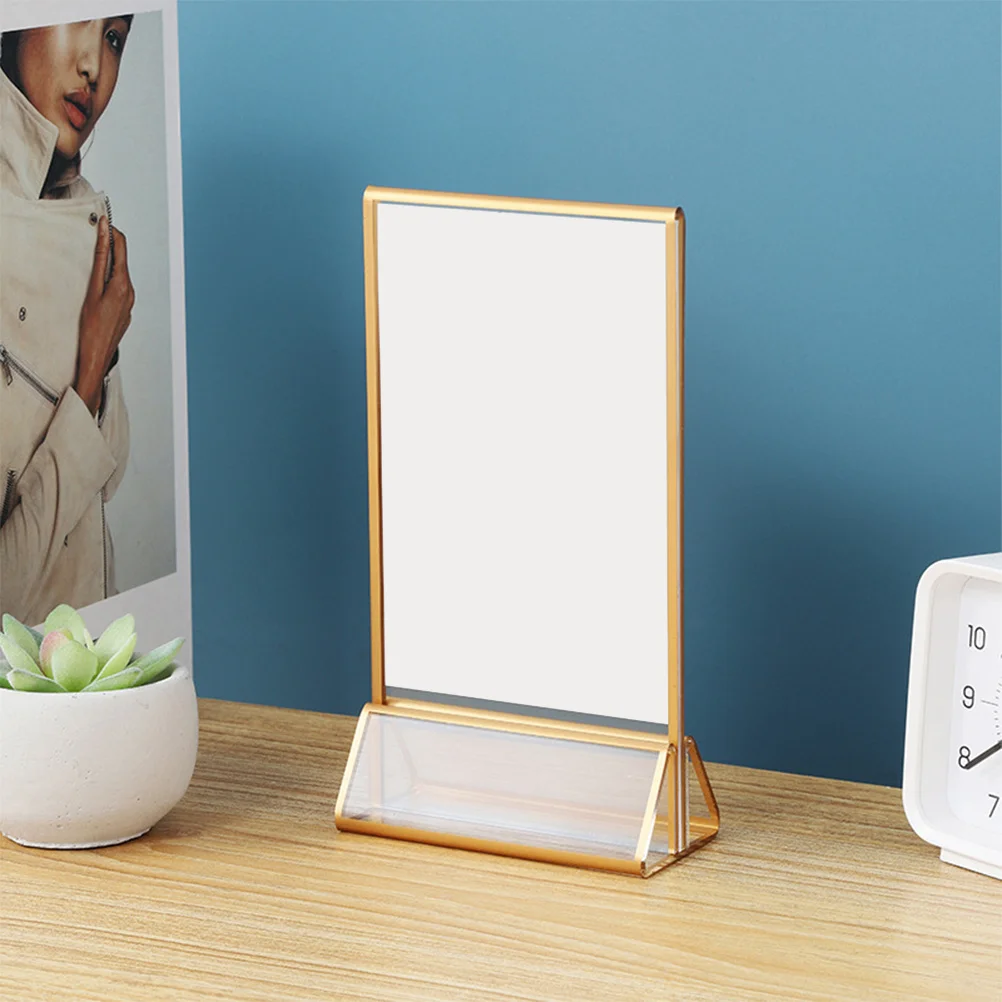 

2 Pcs Table Number Plate Numbers Restaurant Menu Wedding Poster Stand Easel for Sign Decor Transparent Acrylic Stands