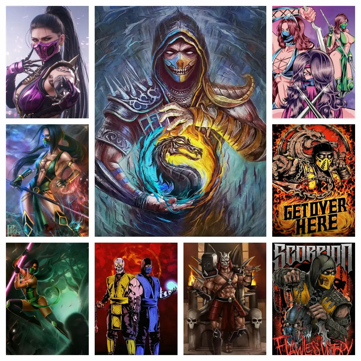 Kampfspiele DIY Diamant Malerei Kit für Mortal Kombat Bild Dekor Diamant Stickerei Spiel Fans Home Decor Hand Geschenk