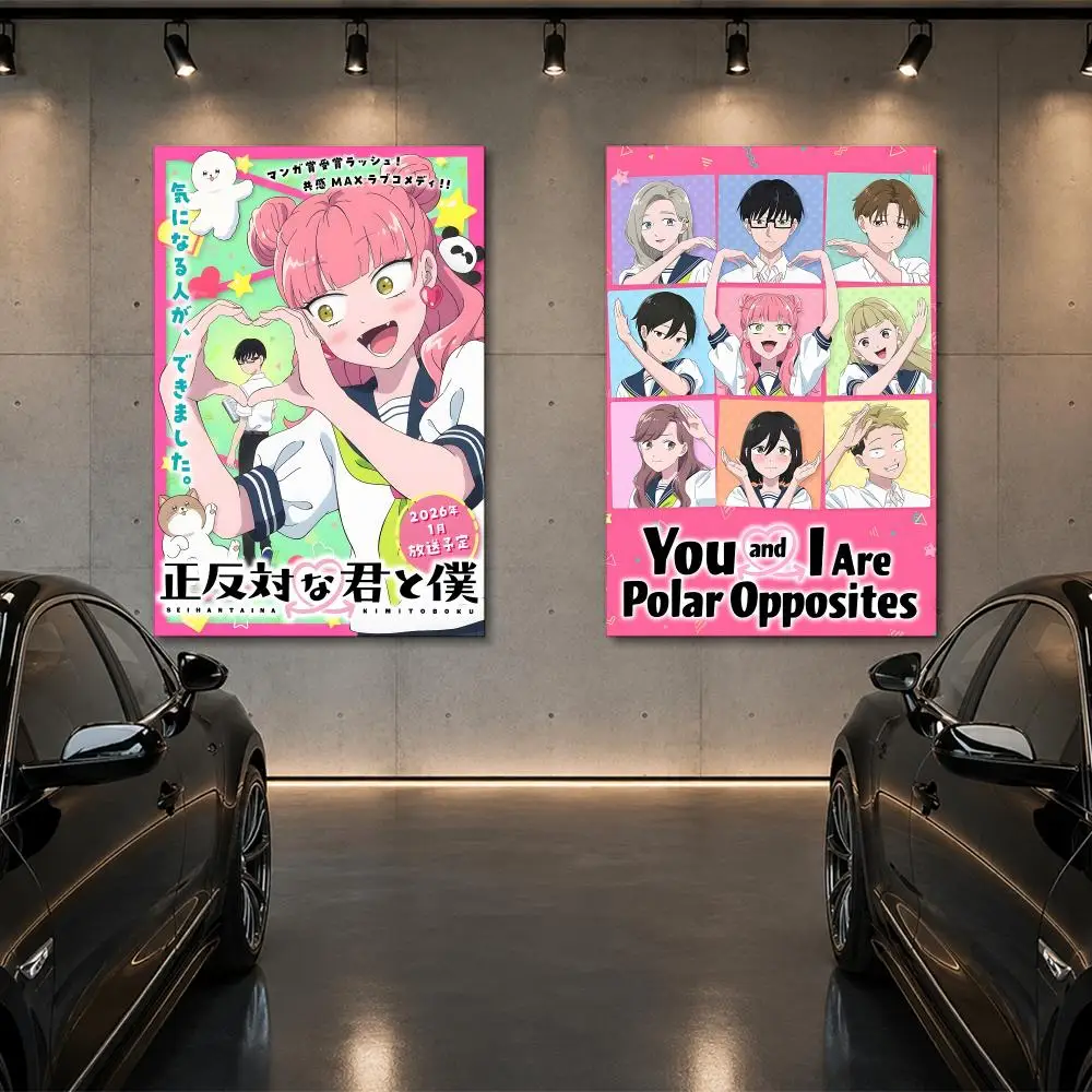 Anime You and I Are Polar Opposites Poster Room Decor Home Wall Art Printing Waterproof Garage BedRoom Posters Gift