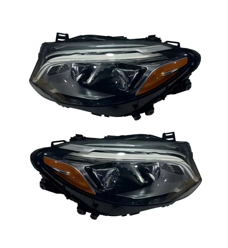-GLE W166 Headlights 2015-2019 GLE320/GLE350d/GLE400 6000K New A1668201159/A1668201259 view 4
