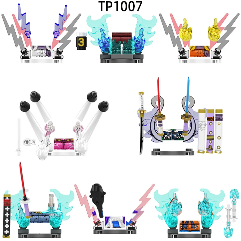 The Action Figures Hammer Knife Weapons Pants Hair Parts Model Blocks MOC Bricks Set Gifts Toys For Children TP1007