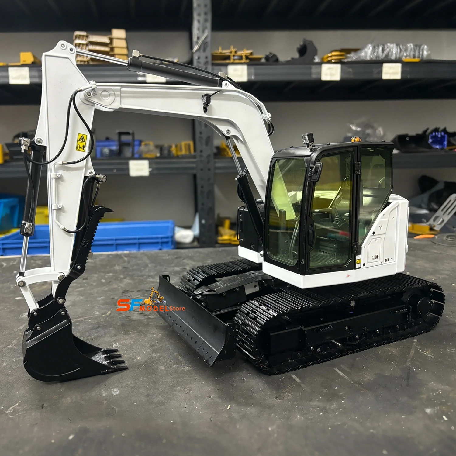 C308 RC Mini Excavator 1/14 Hydraulic Remote Control Excavator Metal Model RTR Engineering Machinery Remote Control Truck Toy
