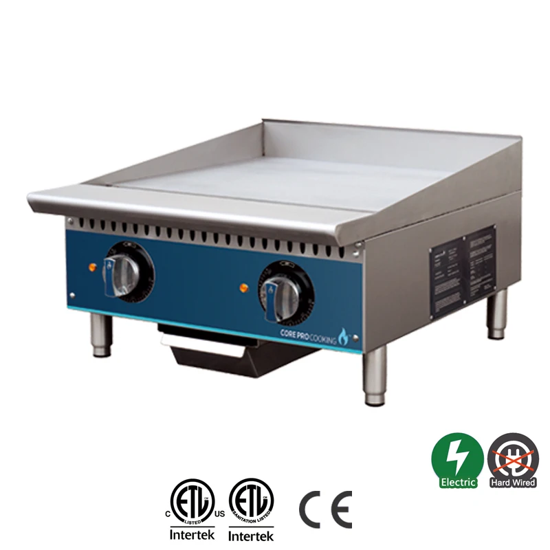 Hot Selling New Catering Equipment Stainless Steel Counter Top Commercial Electric Griddle Flat Grill