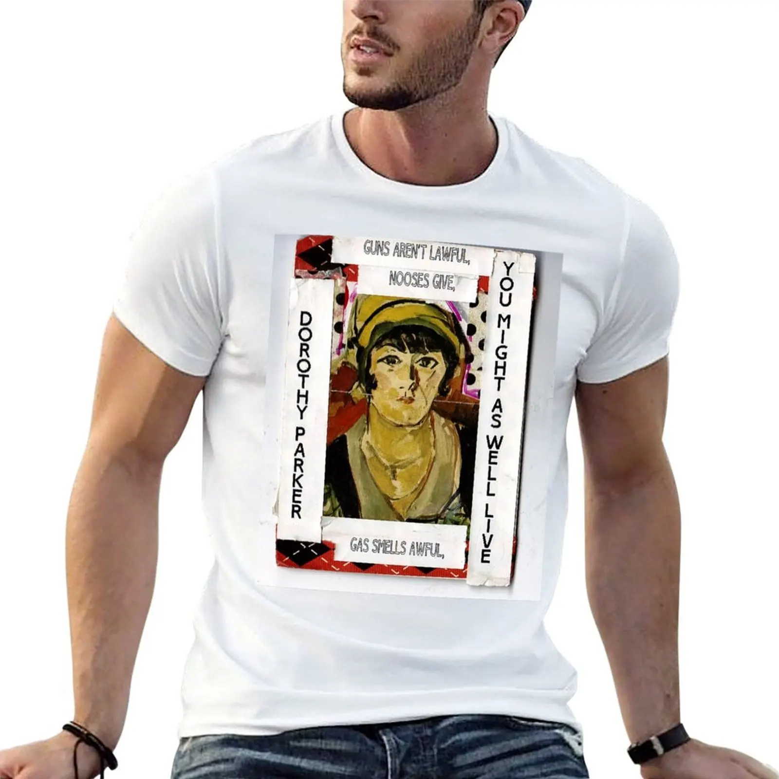 

Dorothy Parker-Resume(You Might As Well Live) T-Shirt anime tshirt t shirt man plain T-Shirt