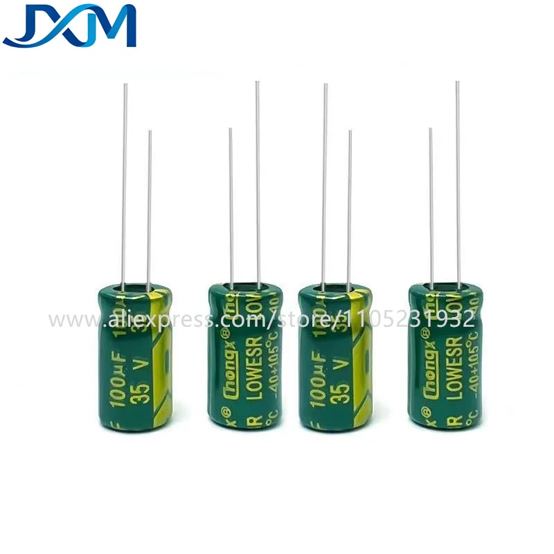 20pcs/lot Aluminum Electrolytic Capacitor 35V100UF in Sizes 6x7mm  6x12mm for Electronics Repair And DIY Projects