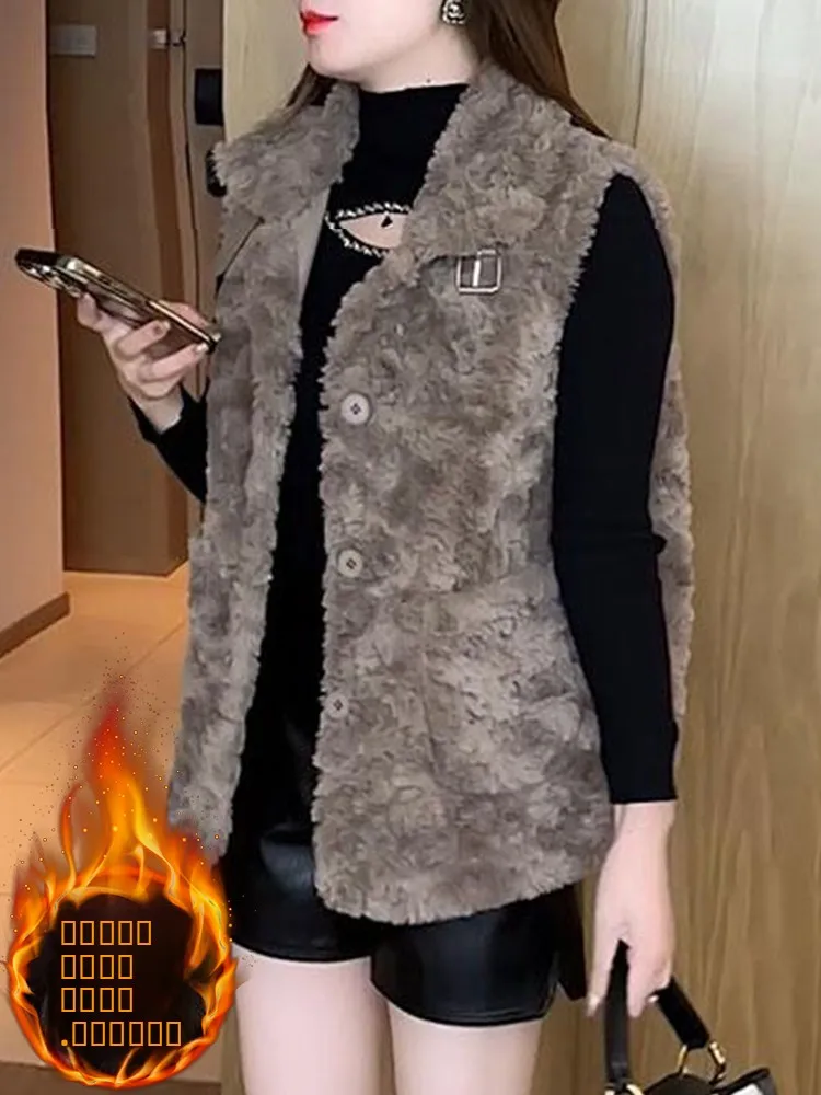 

Женский жилет Thiened Fce, новинка зимы 2021, дизайн Sle Svel, сенсация, ретро, корейская версия, модная верхняя одежда