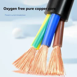 5 Meters Pure Copper RVV Cable 2-core, 3-core 0.5 0.75, 1.5, 2.5, 4.6 mm Electrical Wires Flexible Sheath