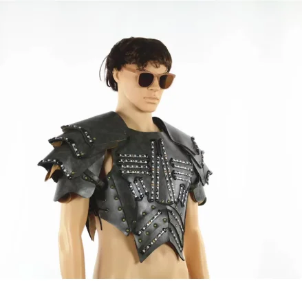 Men's Luminous Clothing Night Show Props Halloween LED Luminous Armor Stage COSPLAY Fluorescent Party Vest
