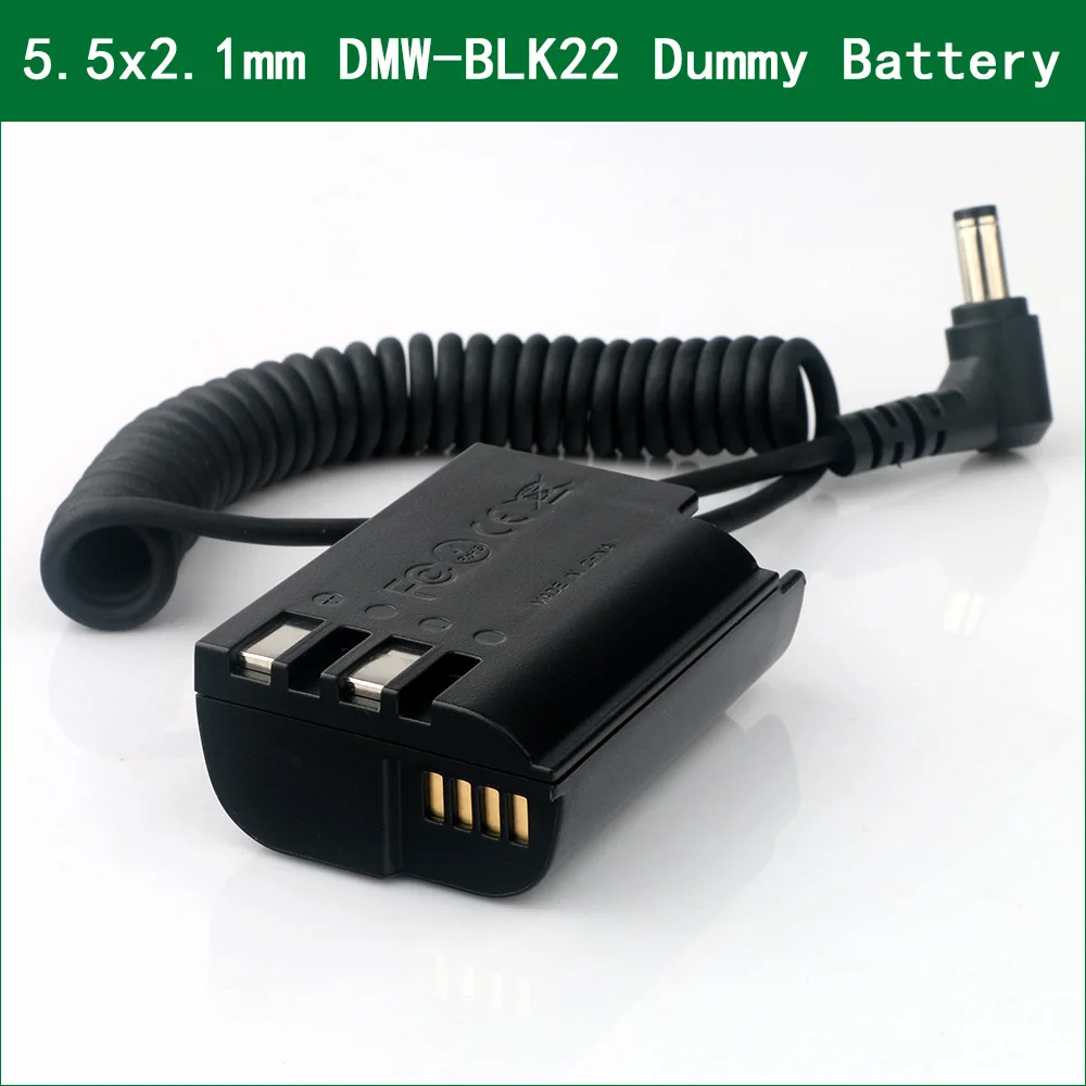 DMW-DCC17 DC Coupler DMW-BLK22 Dummy Battery 5.5x2.1mm Cable for Panasonic S5 DC-S5 DC-S5K DC-S5GK DC-GH5 II DC-GH6 DC-GH6GK