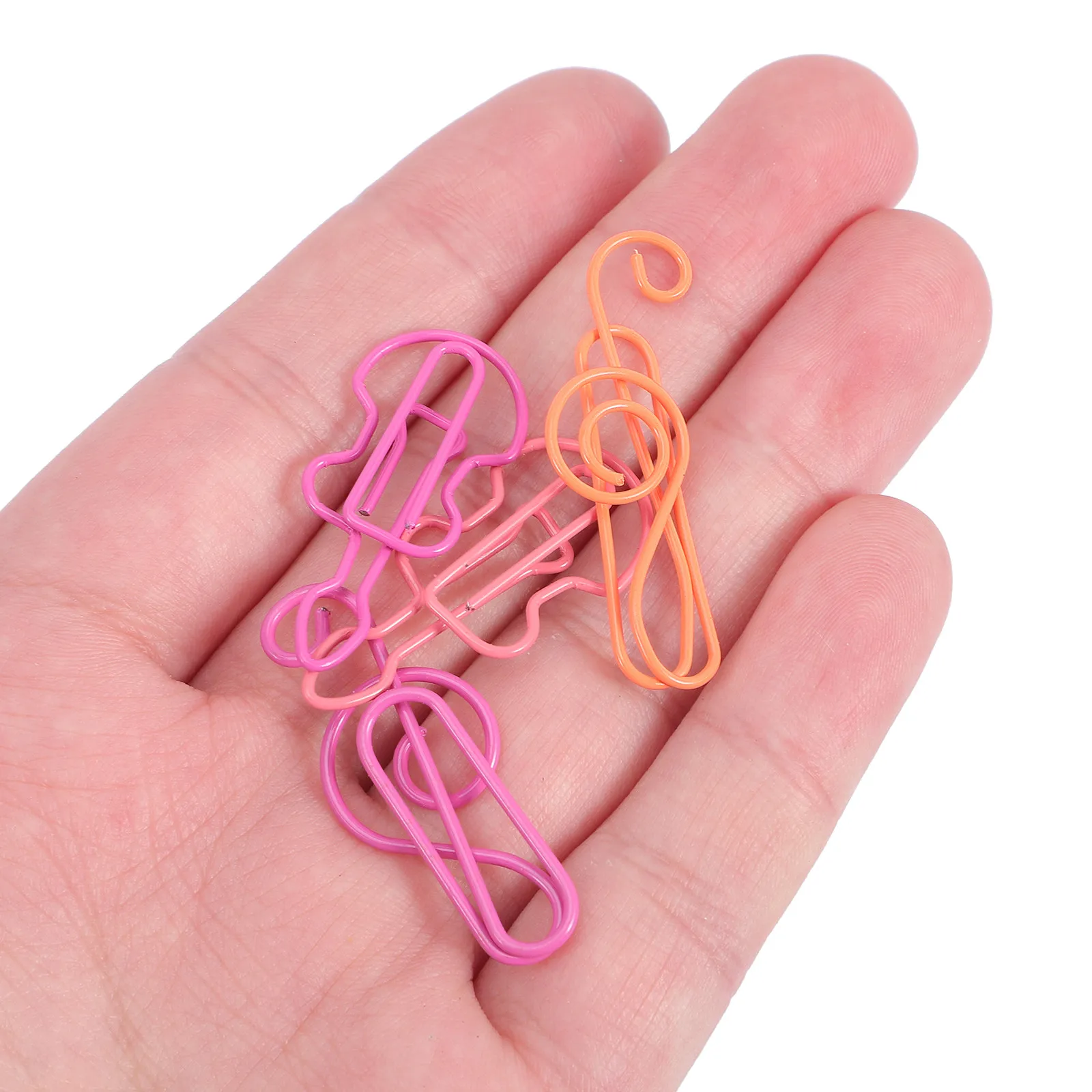 

60 Pcs Creative Paper Clip Decorative Note Clips Metal Bookmark Paperclip Fixing Music Notes