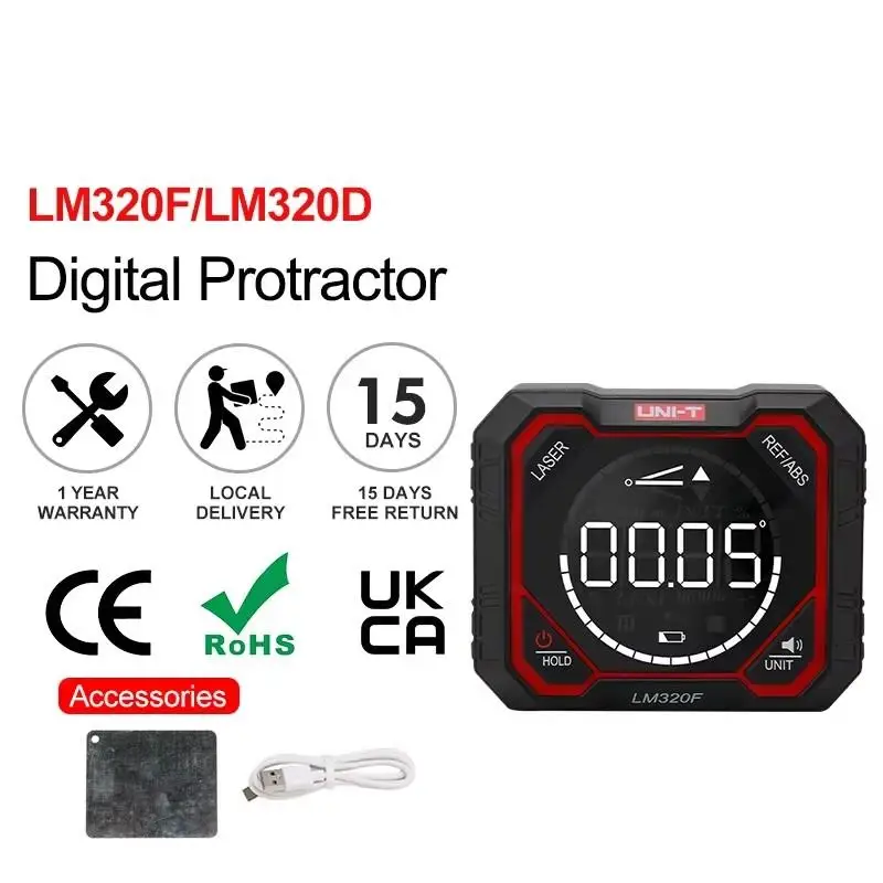 HEDAO LM320F Series Magnetic Inclinometer Digital Protractor Angle Meter Angle Finder Bevel Box Angle Measurement Tool