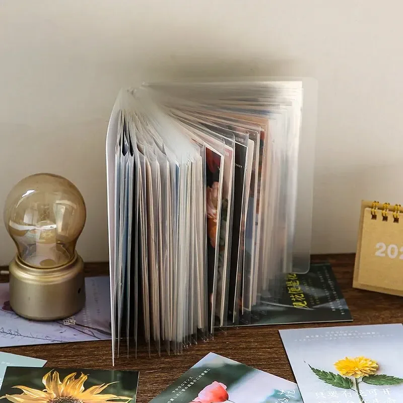 40pcs/book A6 Storage Booklet Simple Large-Capacity Waterproof Photo Storage Book High Quality PP Material