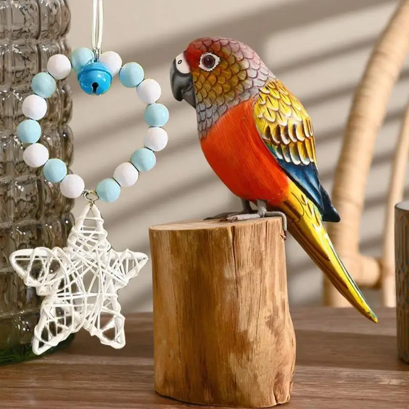 Parakeet Toys Parrot Cage Bite Toys For Cockatoos African Grey Macaws Love Birds Fun And Durable Bird Puzzle Toys For Bird