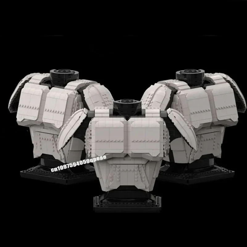 New 1270Pcs Famous Star Battle Movie Moc Bust Cloned Helmet Model Custom Puzzle Diy Creative Ideas Kid Toys Birthday Gift