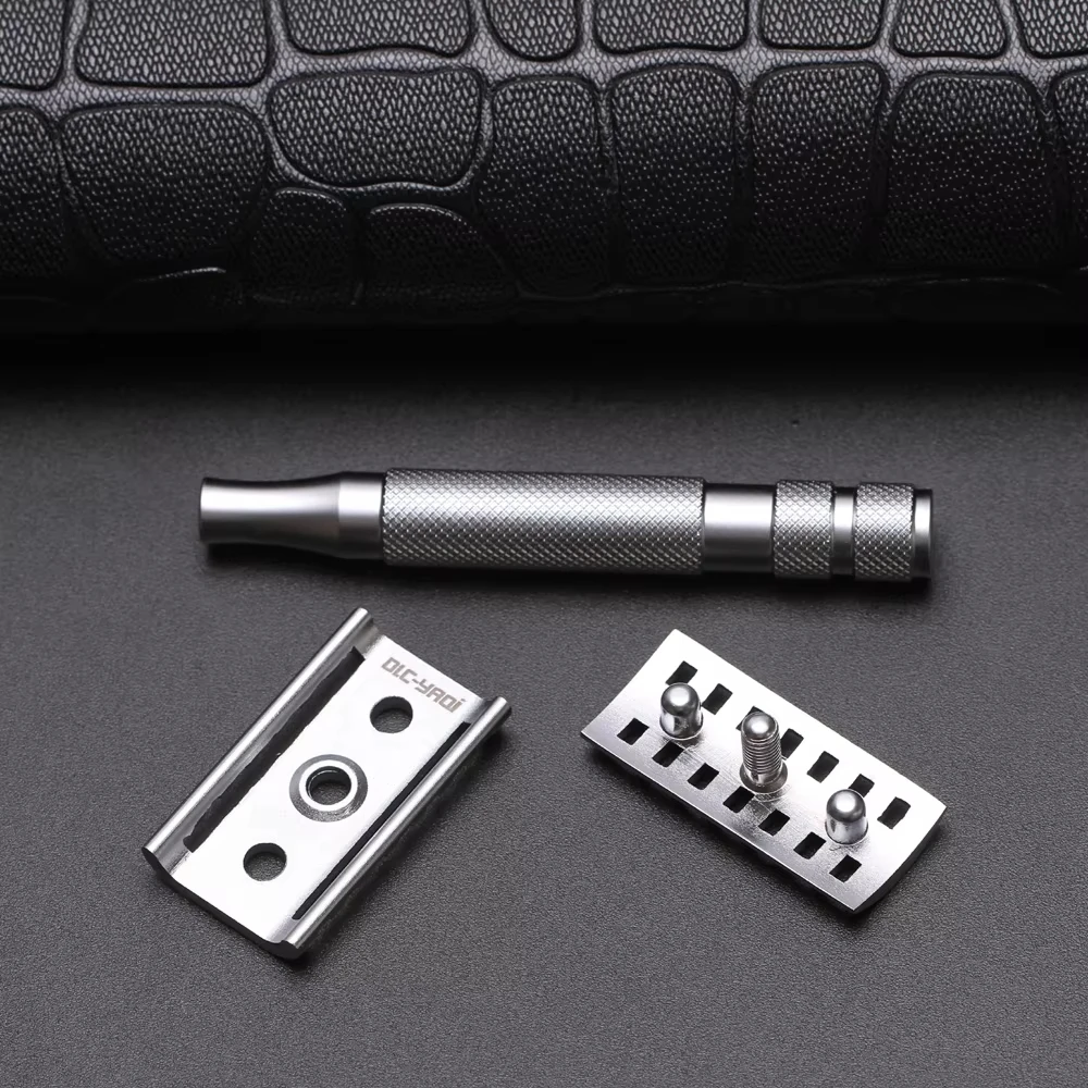 YAQI KNIGHT-HELMET бритвенная головка из нержавеющей стали с ручкой DE безопасная бритва для мужчин Yaqi нержавеющая бритва