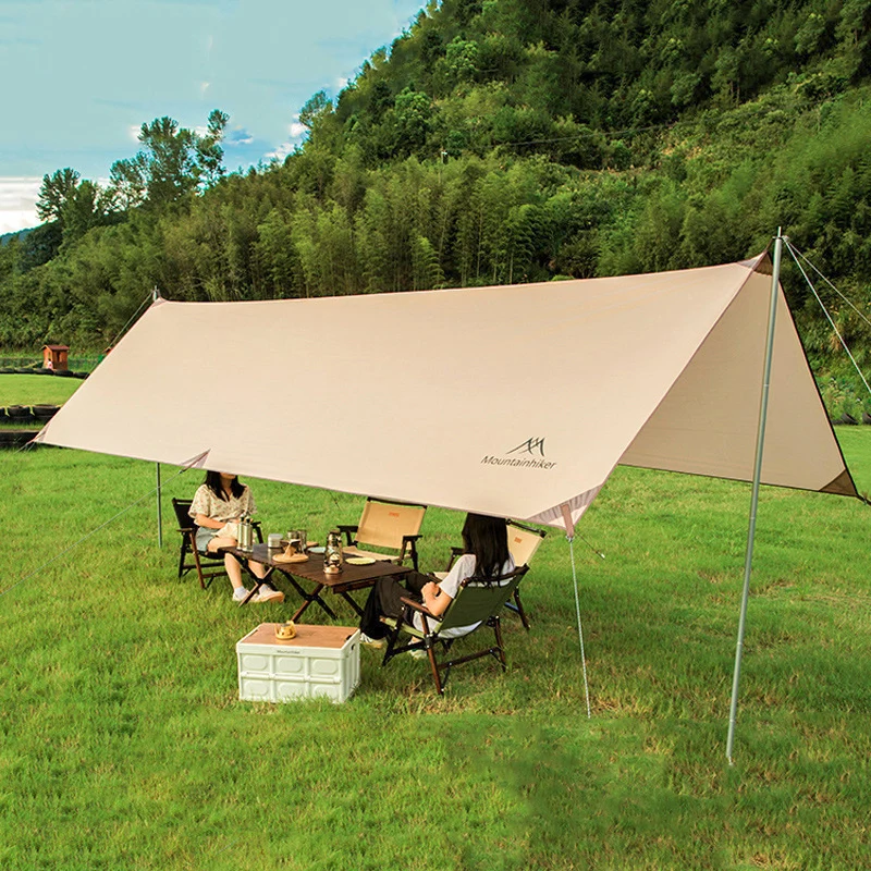 Outdoor Oxford Cloth Sun Shelters, Square Rain and Sun Protection Canopy, Camping Picnic Sunshade