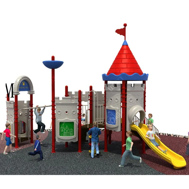 Popular Commercial Educational School Garden Theme Amusement Park Equipment Kids Slide High Capacity Outdoor Playground