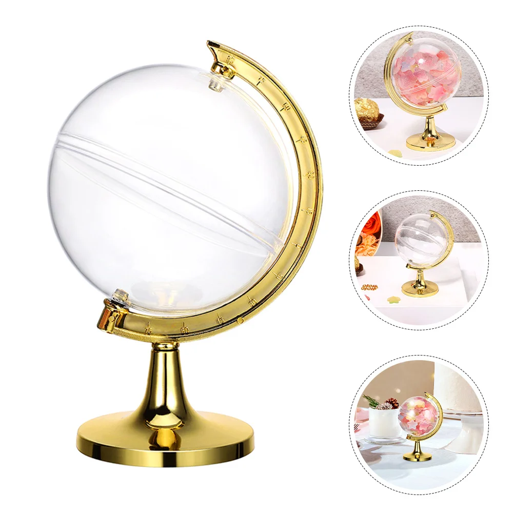 

13Pcs Creative Mini Globe Candy Boxes Wedding Party Favors Small Bowl Decorative Earth Container Clear Plastic Bulk Holiday Jars