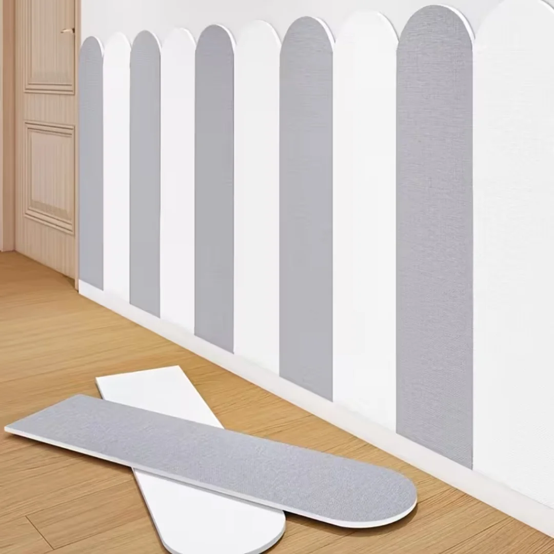2pcs Self-Adhesive Wall Stickers, Thickened Anti-Collision Wall Panel, Headboard Decorative Wallpaper, Easy to Clean