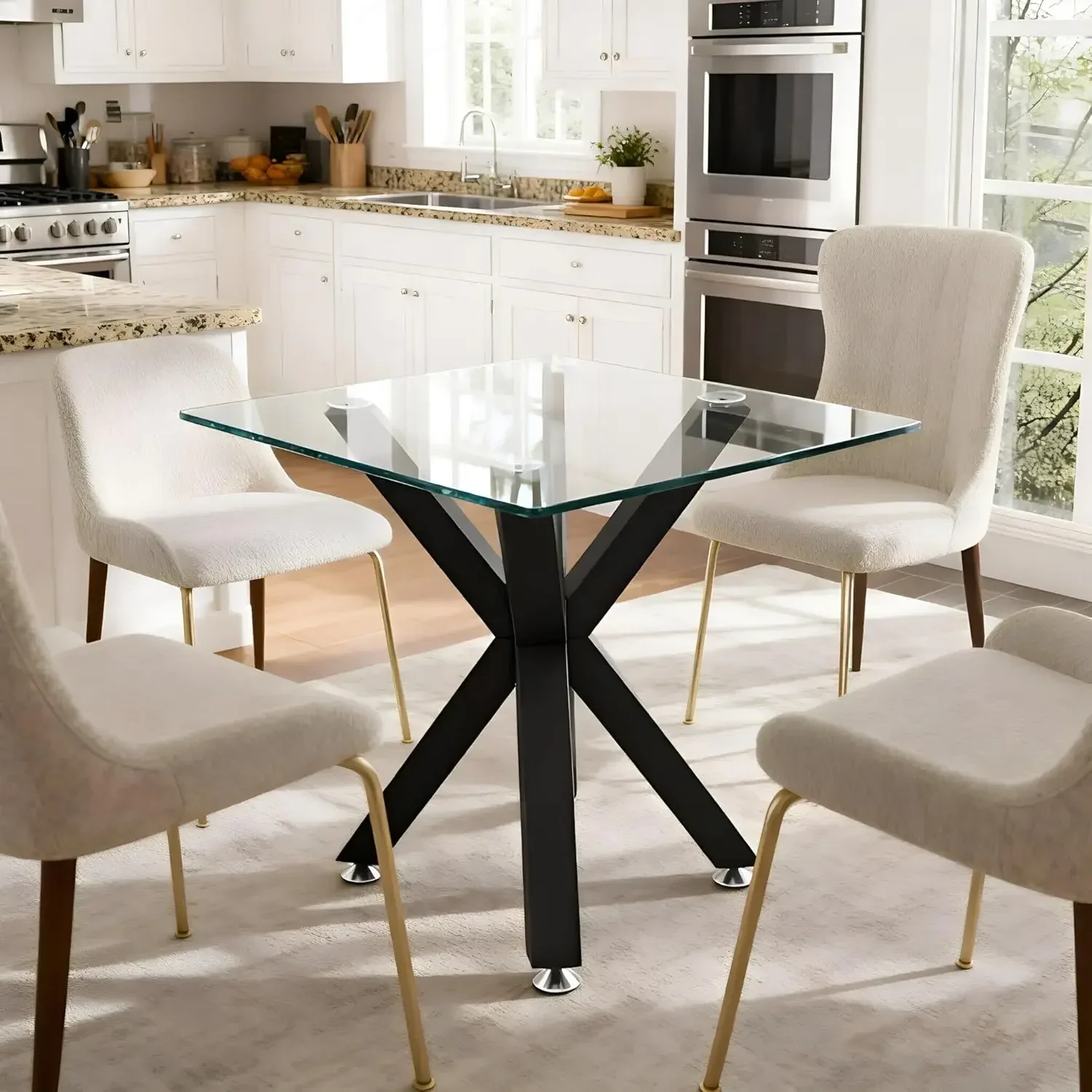 Table Legs 28 Inch for DIY Coffee Dining Table, Golden Ratio Art Heavy Duty Metal Base to Glass, Marble, and Wood Tops are All S