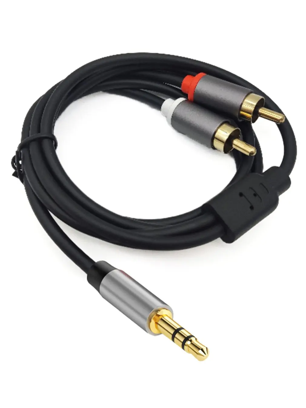

2024 New Durable And High Quality Audio Line 2 In 1 New Aux Audio 2RCA Headphone Converter Adapter Cable 3.5mm Fast delivery