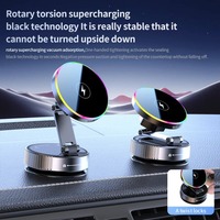 RGB Magnetic Wireless Car Charger & Vacuum Suction Cup Bracket For Magsafe iPhone 17 16 15 14 13 12 Pro Max Fast Charging Stand