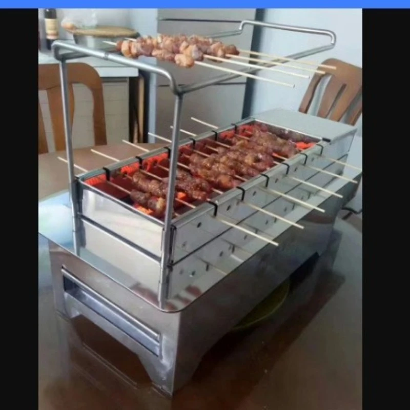 Electric heating automatic rotating grill, flipping grill, fully inlaid smokeless grill