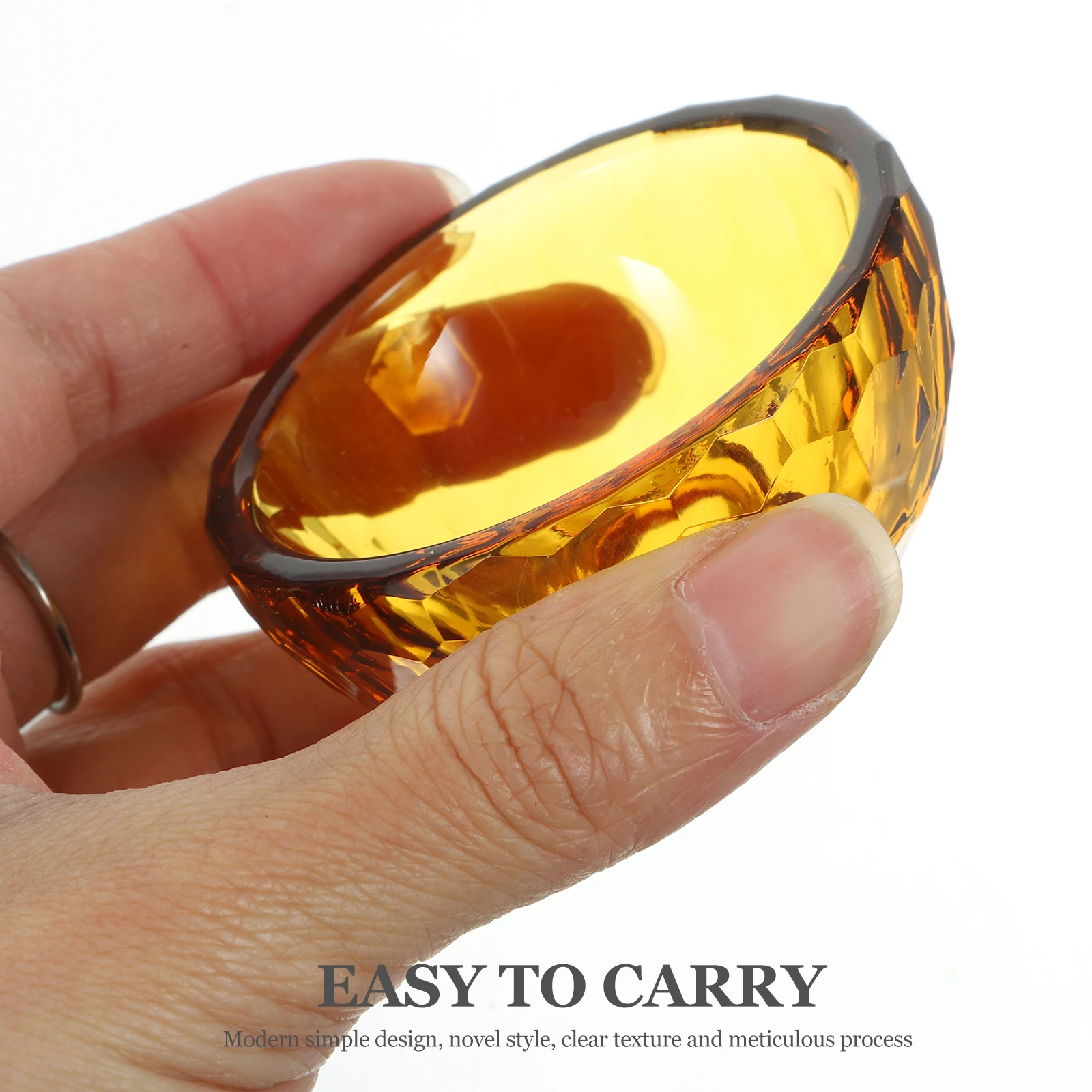 

Synthetic Crystal Mixing Bowl Facial Mask Bowl for Essential Oils Beauty Salon Tool Elegant Texture Reusable Facial Bowls