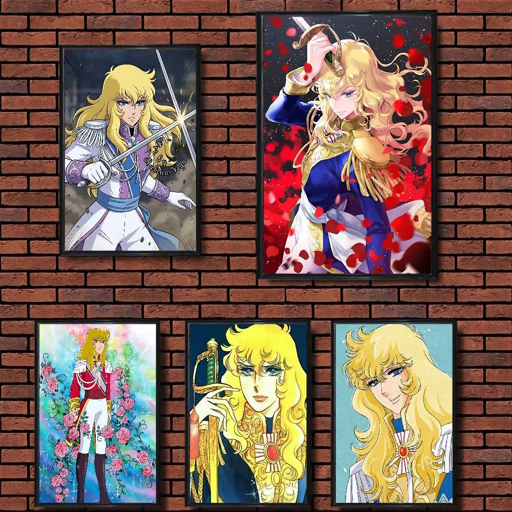 Lady Oscar Rose of Versailles Poster HD Art Sticky Wall Waterproof Home Living Room Bedroom Bar Aesthetic Decoration